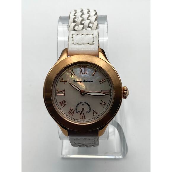 Tommy Bahama Womens Watch 36mm MOP Face New Battery WR 3ATM All Stainless Steel - Picture 6 of 13